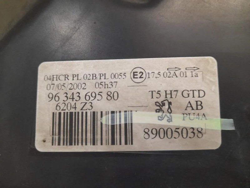 Proiettore ANT SX 9634369580 Peugeot 307 I SW 2001