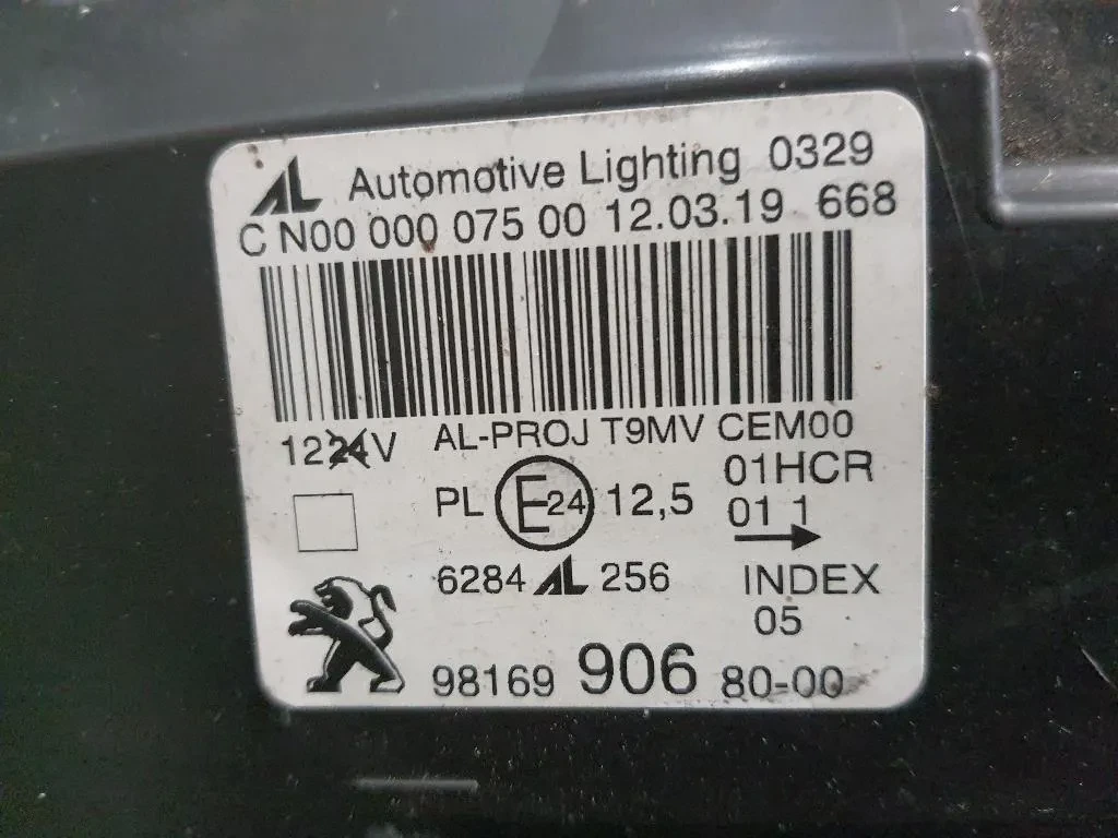 Proiettore ANT SX 9816990680 Peugeot 308 II 2017