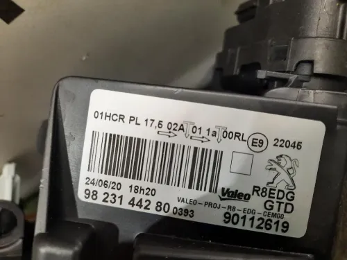 Proiettore ANT SX 9823144280 Peugeot 508 II 2018