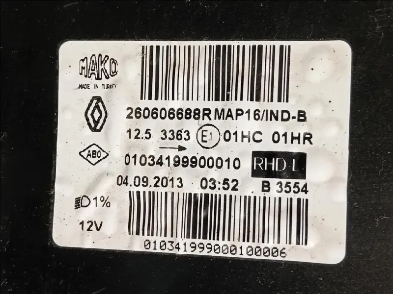 Proiettore ANT SX 260606688R Renault CLIO IV 2013