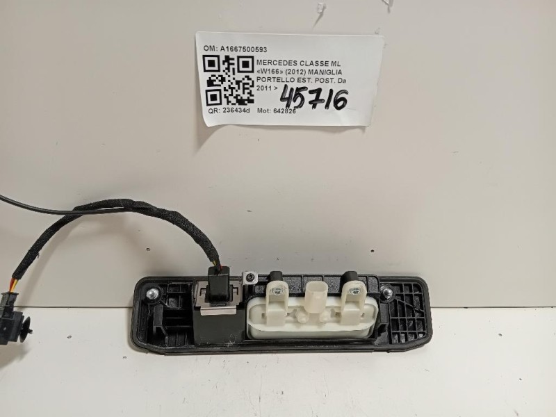 Maniglia Portello EST POST A1667500593 Mercedes Classe ML W166 2012