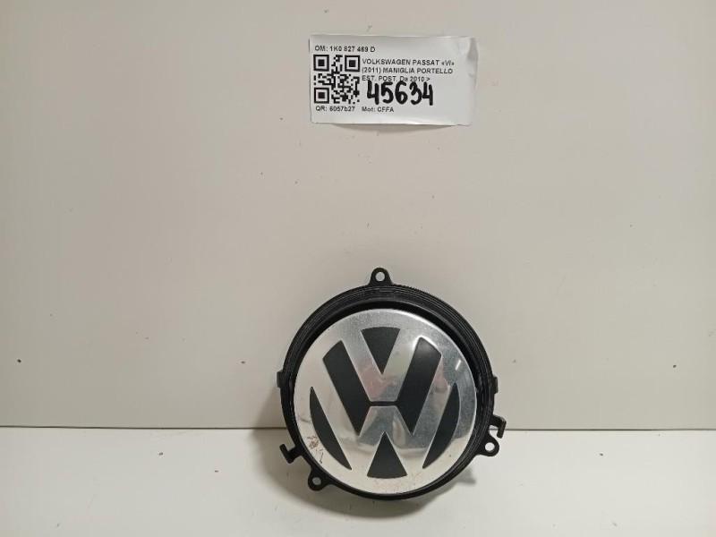 Maniglia Portello EST POST 1K0 827 469 D Volkswagen Passat VI 2011