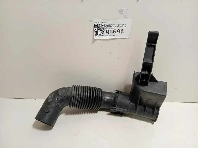 TUBO Flessibile Filtro ARIA TUBO FLESSIBILE FILTRO ARIA Peugeot 208 I 2012