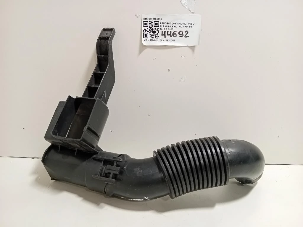 TUBO Flessibile Filtro ARIA TUBO FLESSIBILE FILTRO ARIA Peugeot 208 I 2012
