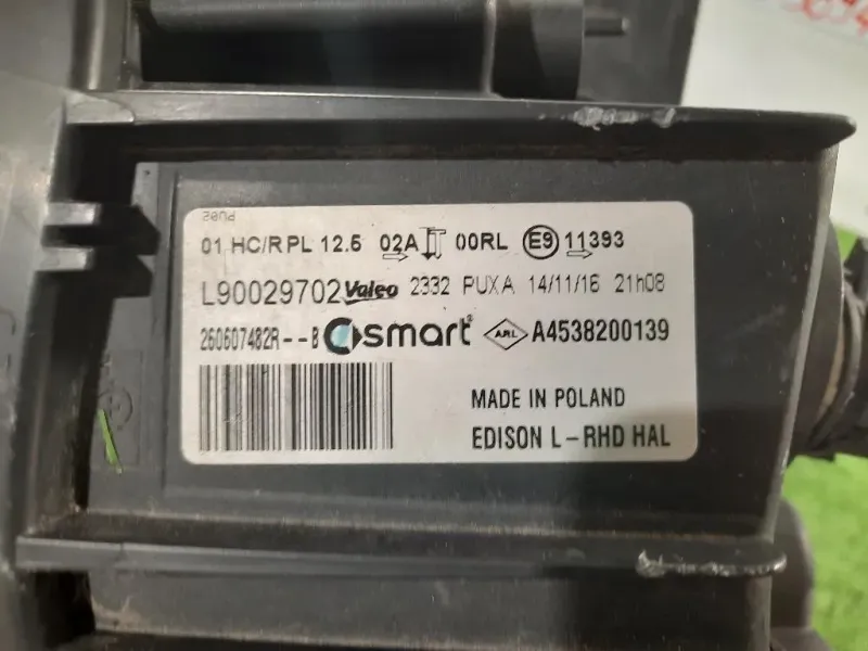 Proiettore ANT SX 260607482R Smart Forfour 453 2015