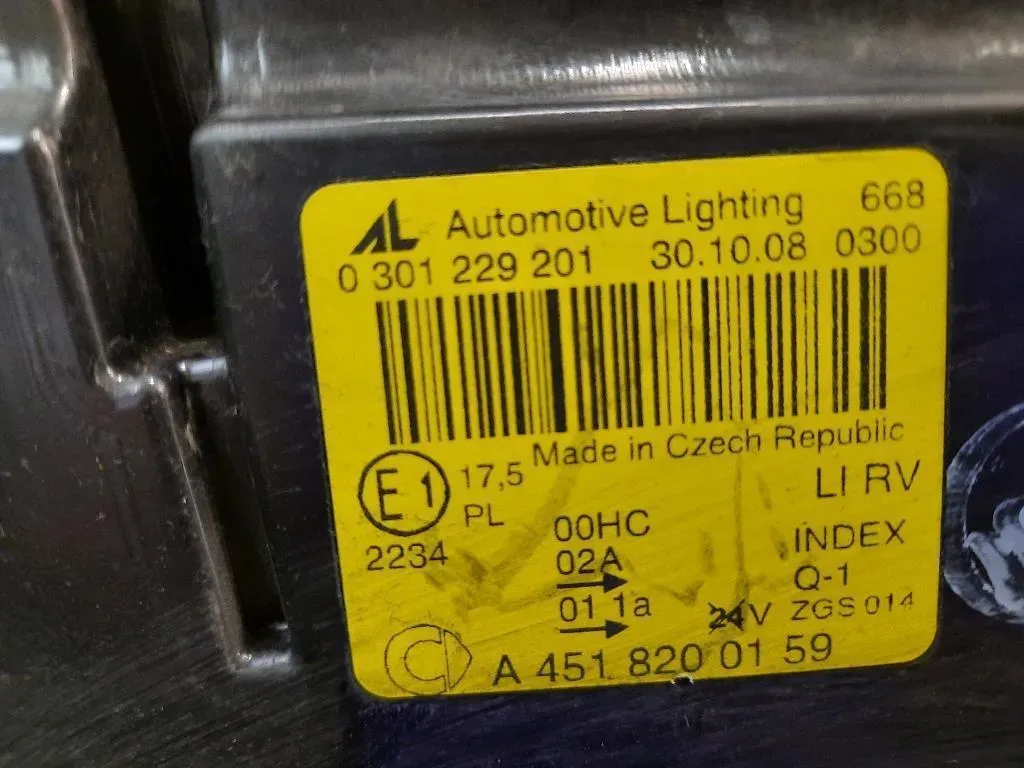 Proiettore ANT SX A4518200159 Smart Fortwo Cabrio 451 2007