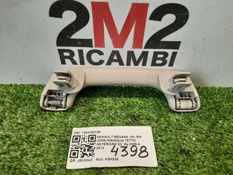Maniglia Tetto Anteriore SX 739410013R Renault Mégane III SW 2009