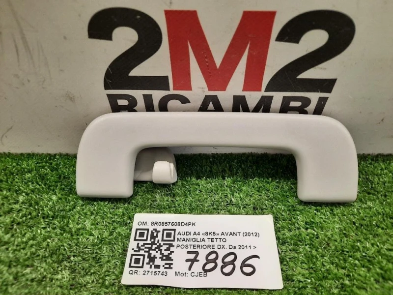 Maniglia Tetto Posteriore DX 8R0857608D4PK POST DX Audi A4 8K5 Avant 2012
