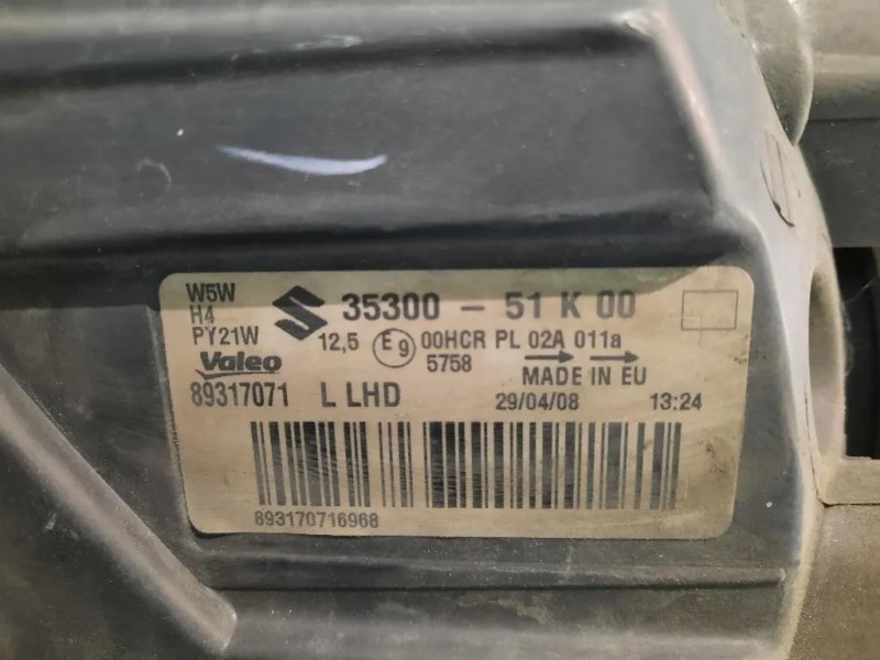 Proiettore ANT SX 3532051K00000 Suzuki Splash 2008