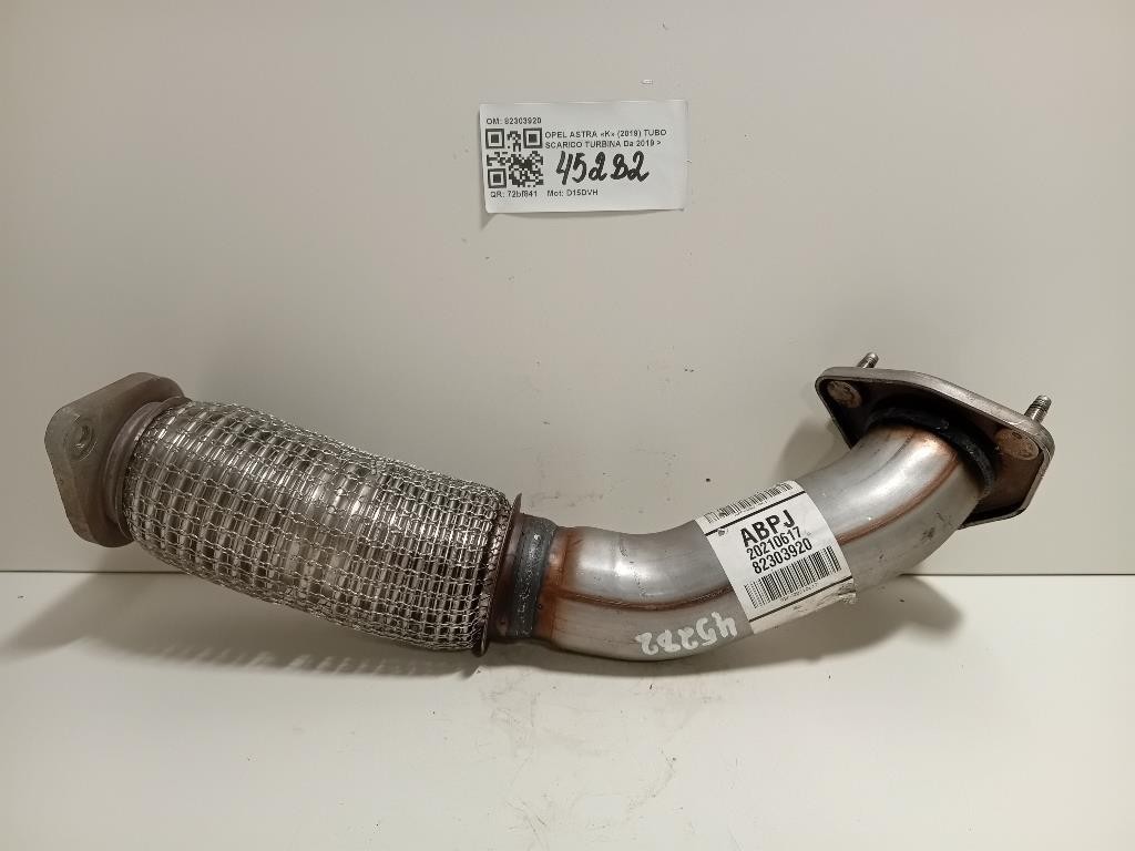 TUBO Scarico Turbina 82303920 Opel Astra K 2019
