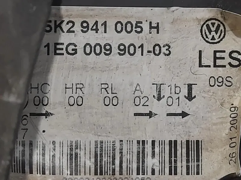 Proiettore ANT SX 5K2941005H Volkswagen GOLF VI 2009