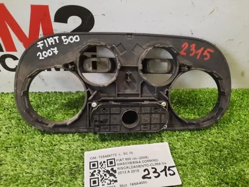 Mascherina Comandi Riscaldamento-clima 735489772 Fiat 500 II 2008