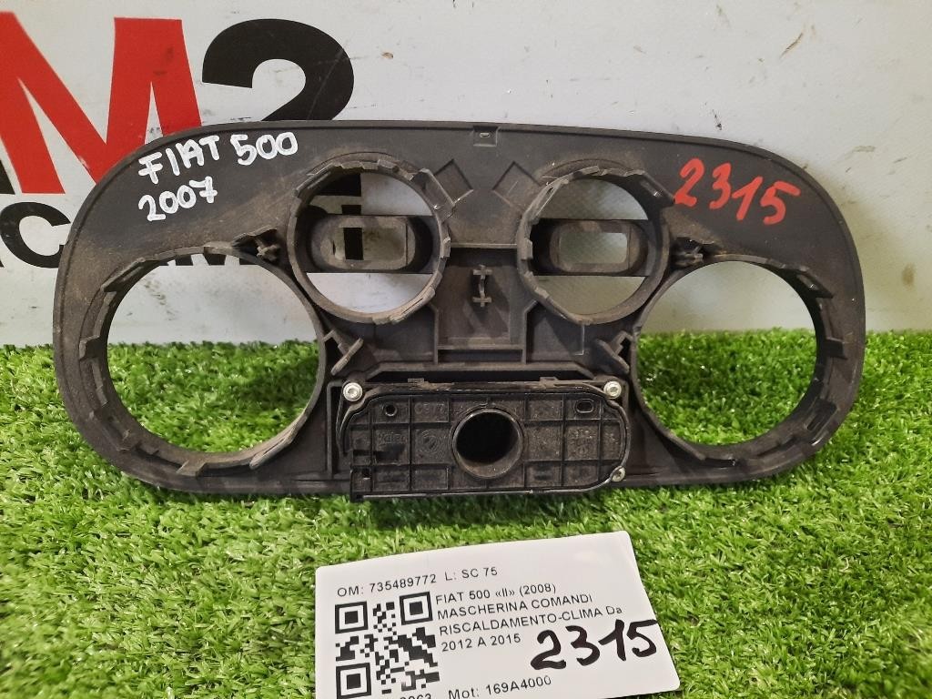 Mascherina Comandi Riscaldamento-clima 735489772 Fiat 500 II 2008