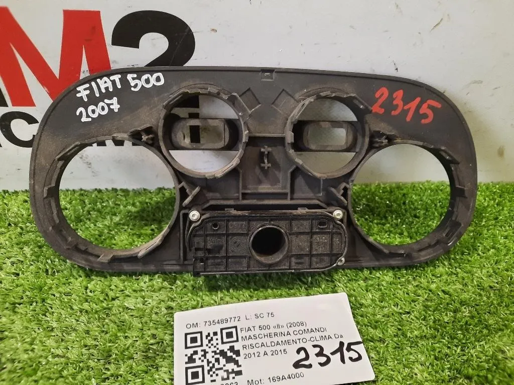 Mascherina Comandi Riscaldamento-clima 735489772 Fiat 500 II 2008