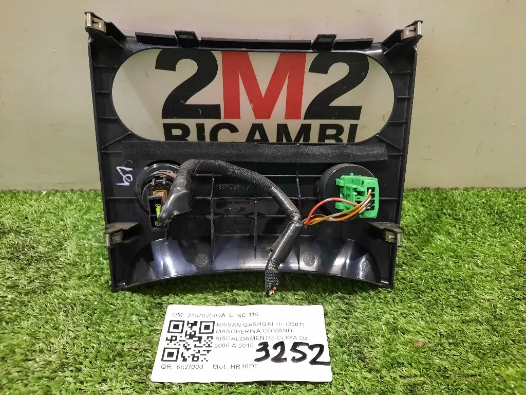 Mascherina Comandi Riscaldamento-clima 27570JD00A Nissan Qashqai I 2007
