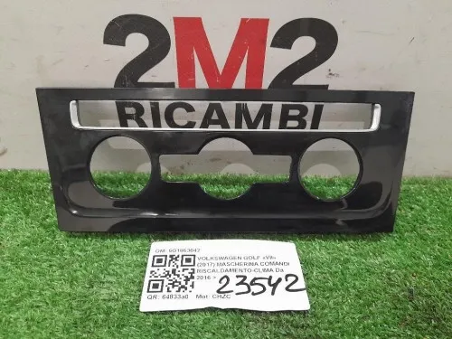 Mascherina Comandi Riscaldamento-clima 5G1863042 Volkswagen GOLF VII 2017