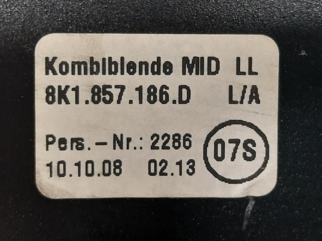 Mascherina Console Centrale ANT SUP 8K1857186D Audi A4 8K5 Avant 2008