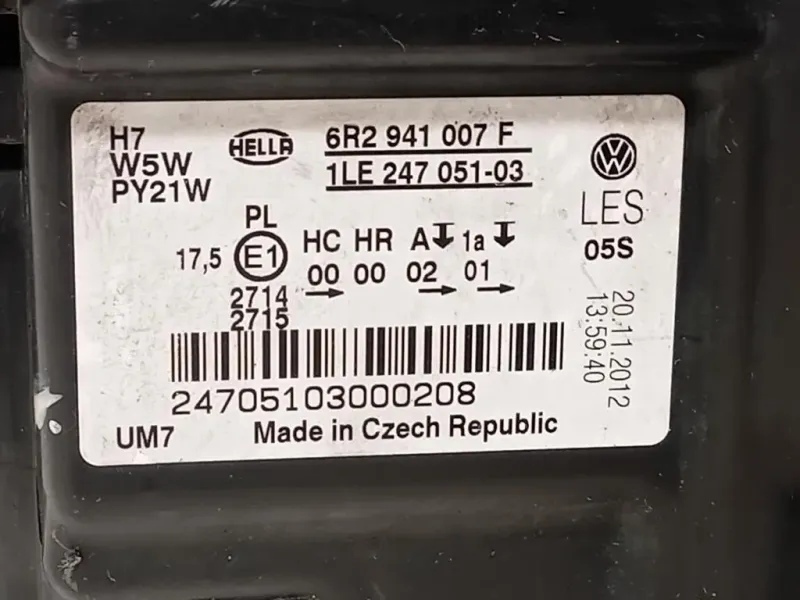 Proiettore ANT SX 6R2 941 007 F Volkswagen POLO V 2006