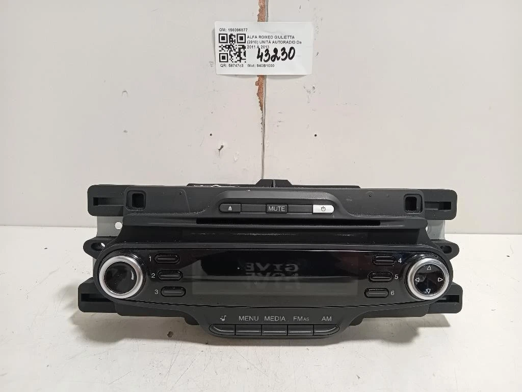 Unità Autoradio 156096877 Alfa Romeo Giulietta 2010