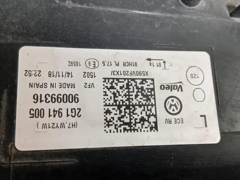 Proiettore ANT SX 2G1941005 Volkswagen POLO VII 2017