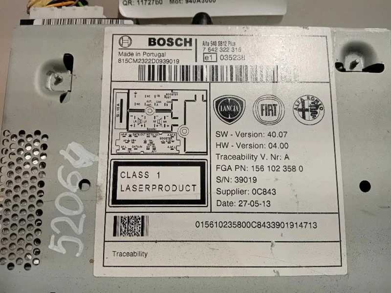Unità Autoradio 7642322316 Alfa Romeo Giulietta 2010