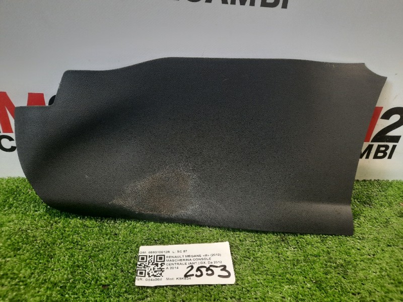Mascherina Console Centrale ANT DX 689310012R Renault Mégane III 2012