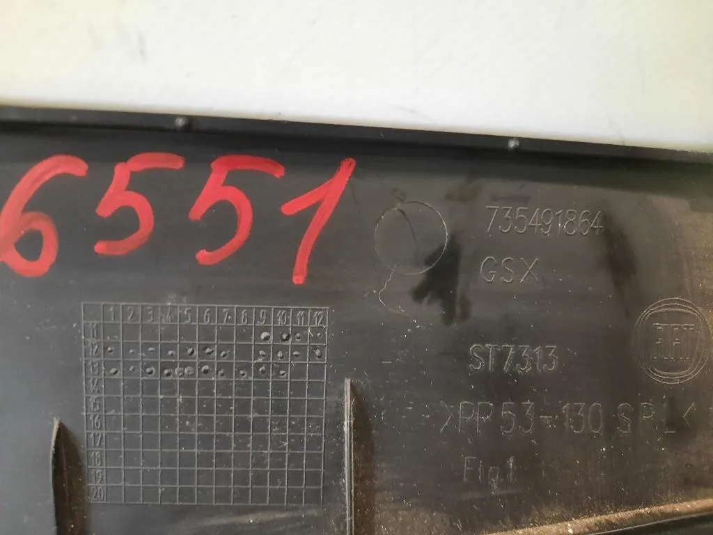 Mascherina Console Centrale ANT SX 735491864 TUNNEL SX Fiat Panda III 2012