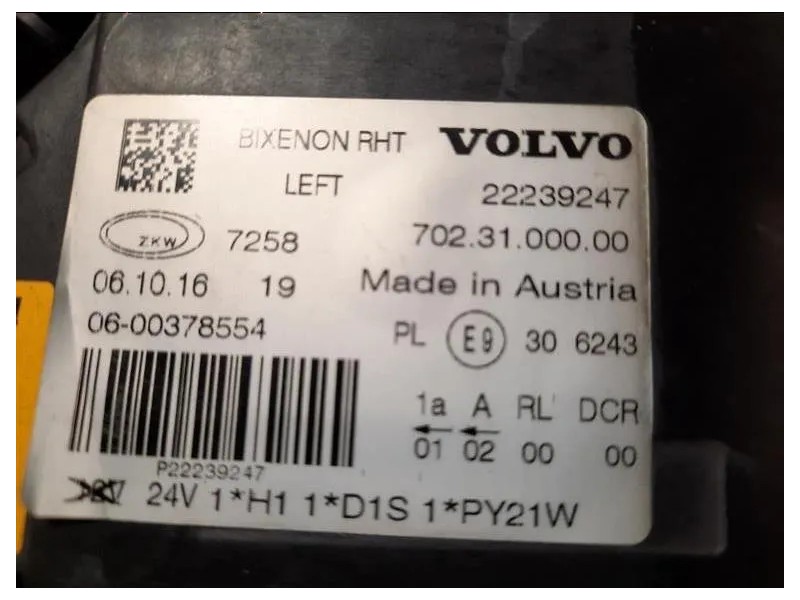 Proiettore ANT SX 22239247 Volvo V40 II 2012