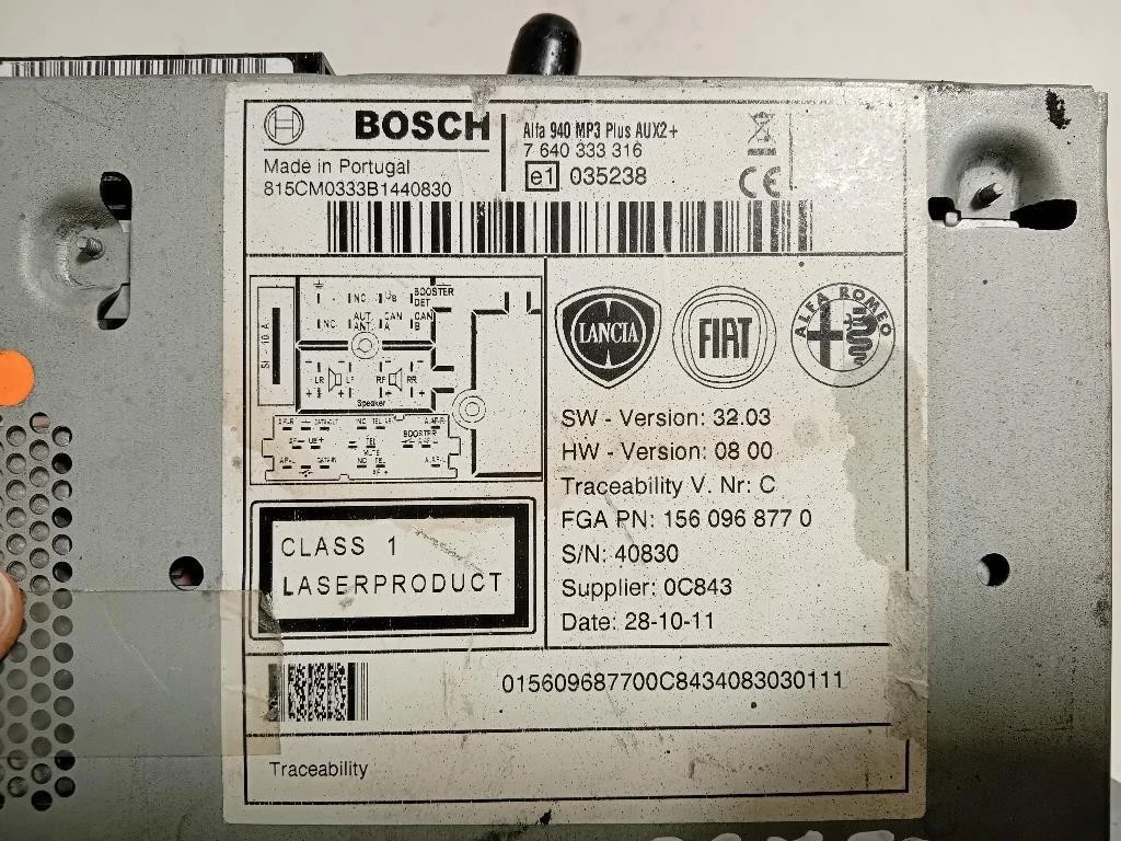 Unità Autoradio 156146144 Alfa Romeo Giulietta 2013