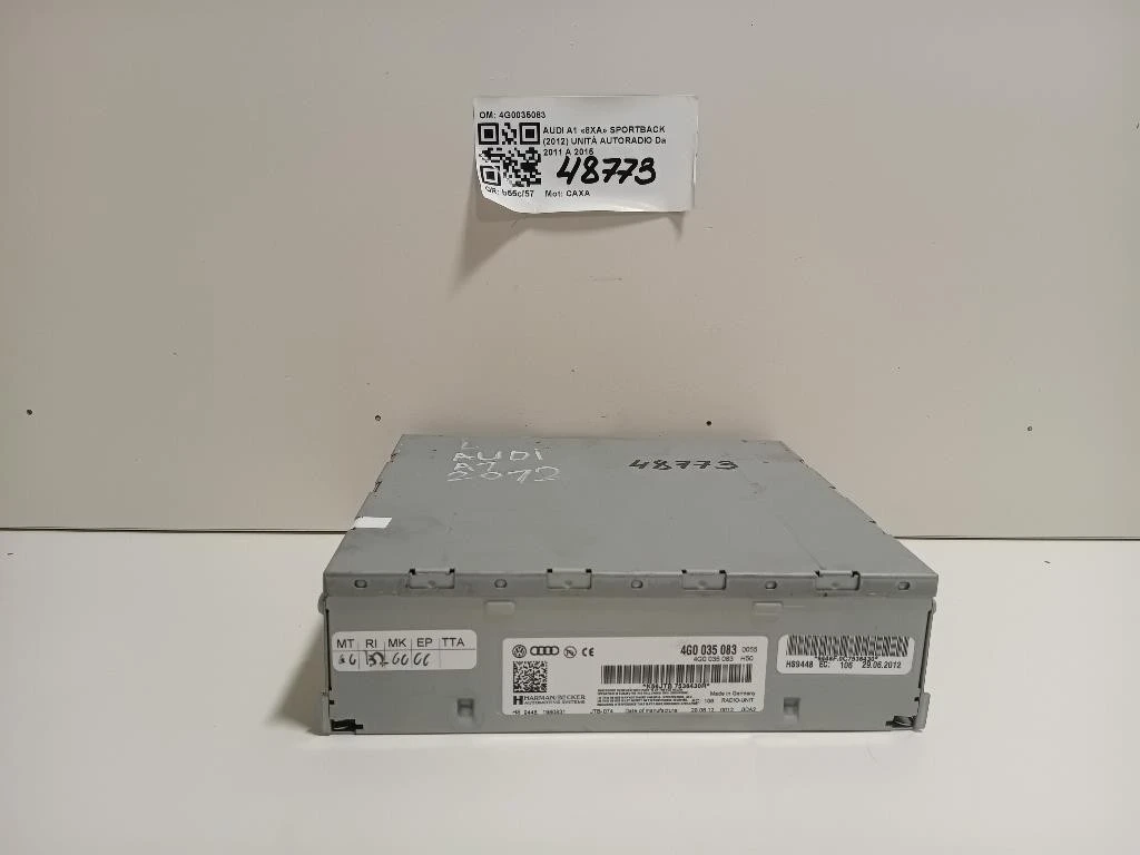 Unità Autoradio 4G0035083 Audi A1 8XA Sportback 2012