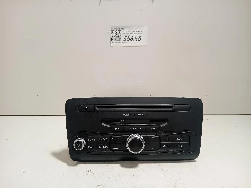 Unità Autoradio 8X0035183 E 8X0035183E NAV GPS Audi A1 8XA Sportback 2012