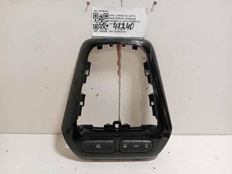Mascherina Console Centrale LEVA Cambio 39198243 Opel Corsa F 2019