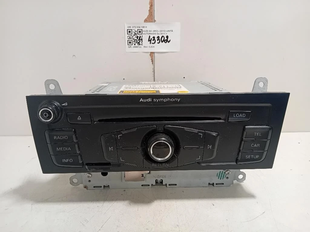 Unità Autoradio 8T2 034 195 H Audi A4 8K2 2012