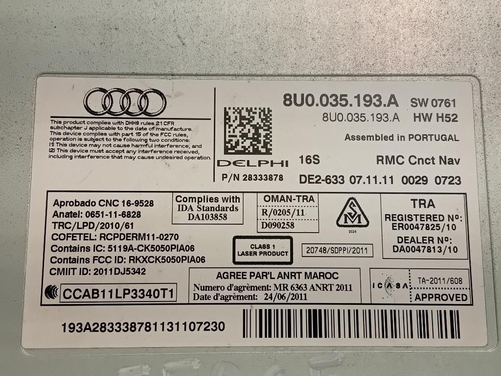 Protezione Antiurto INF POST 7355998078 Fiat Panda III 2012