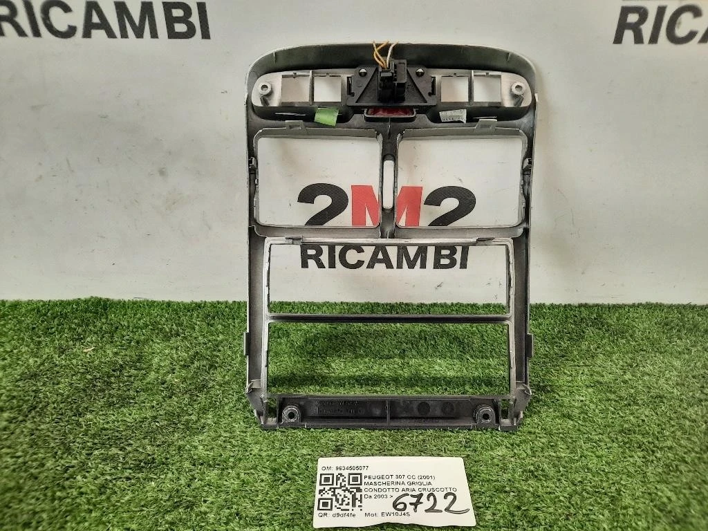 Mascherina Griglia Condotto ARIA Cruscotto 9634505077 Peugeot 307 CC 2001