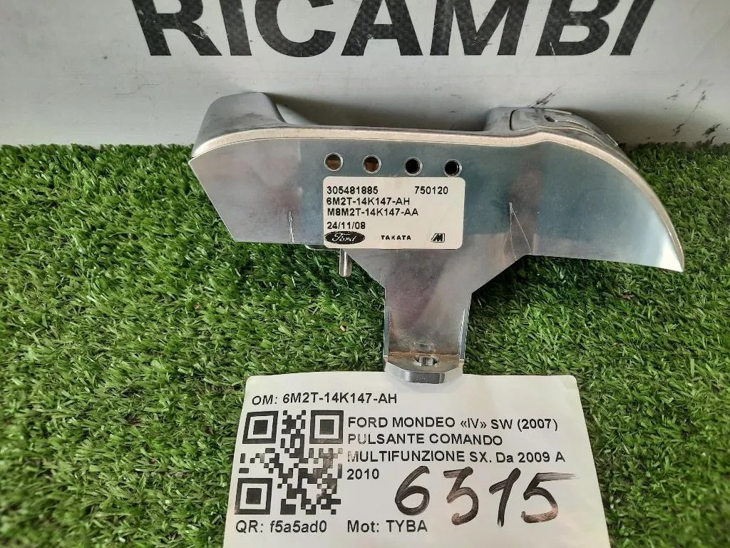 Pulsante Comando Multifunzione SX 6M2T-14K147-AH VOLANTE SX Ford Mondeo IV SW 2007