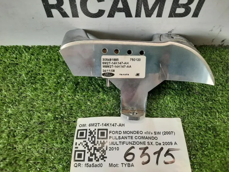 Pulsante Comando Multifunzione SX 6M2T-14K147-AH VOLANTE SX Ford Mondeo IV SW 2007