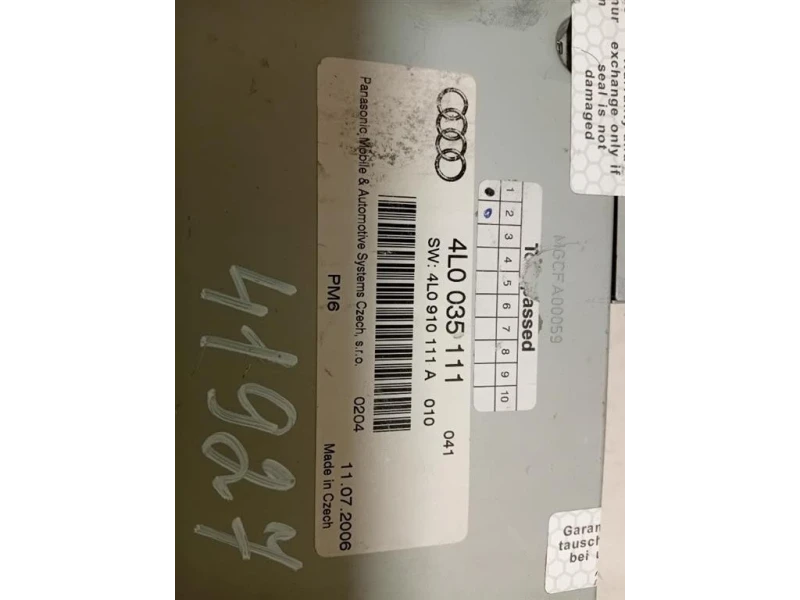 Unità Autoradio 4L0 035 111 Audi Q7 4LB 2006