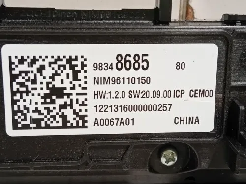 Mascherina Pulsantiera Multifunzione Centrale 98348685 Opel Mokka B 2020