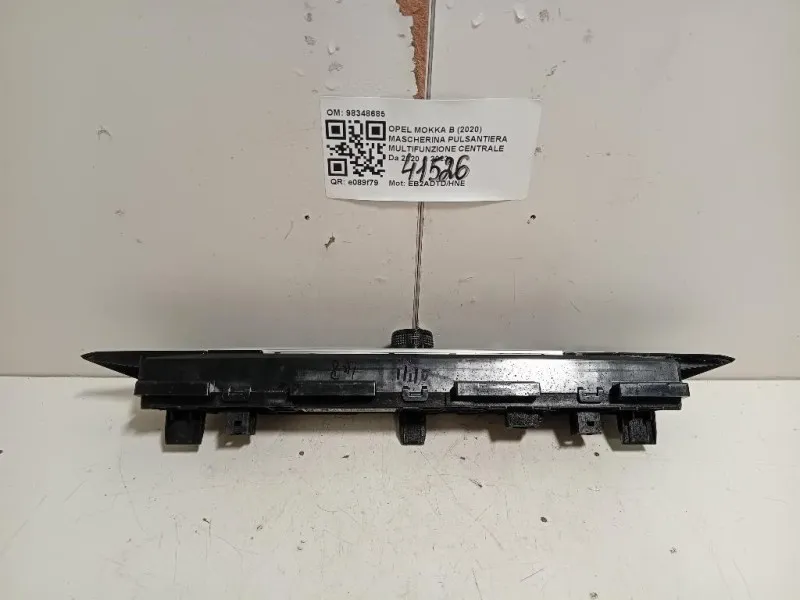 Mascherina Pulsantiera Multifunzione Centrale 98348685 Opel Mokka B 2020