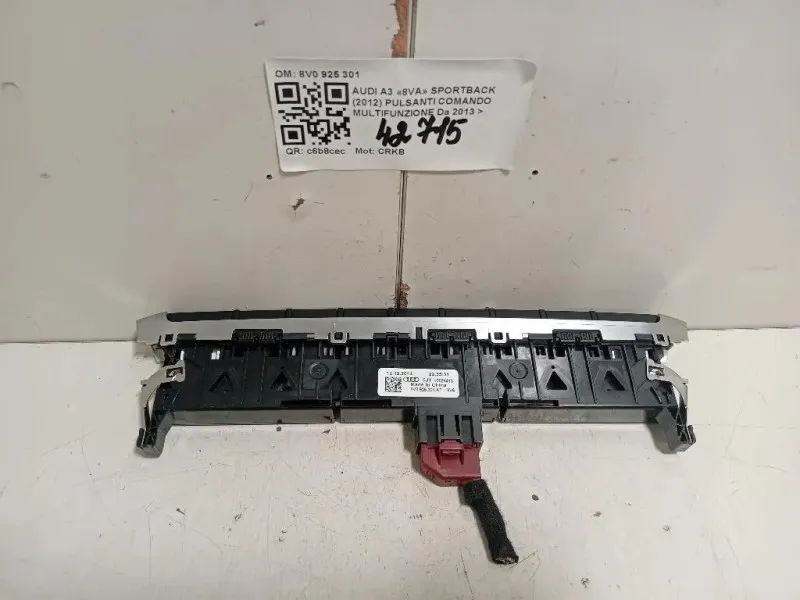 Pulsanti Comando Multifunzione 8V0 925 301 Audi A3 8VA Sportback 2012