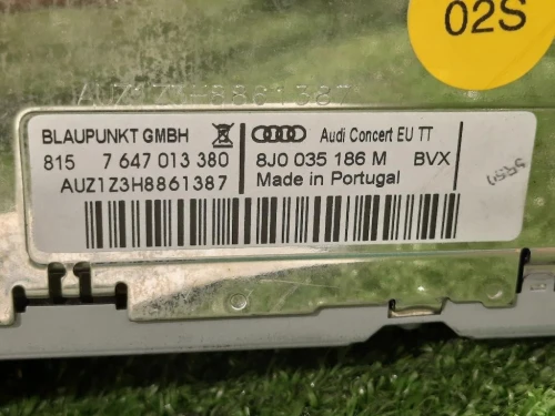 Unità Autoradio 8J0 035 166 M Audi TT 8J3 2010