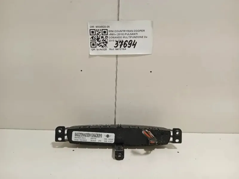 Pulsanti Comando Multifunzione 9804920-05 Mini Countryman Cooper R60 2010