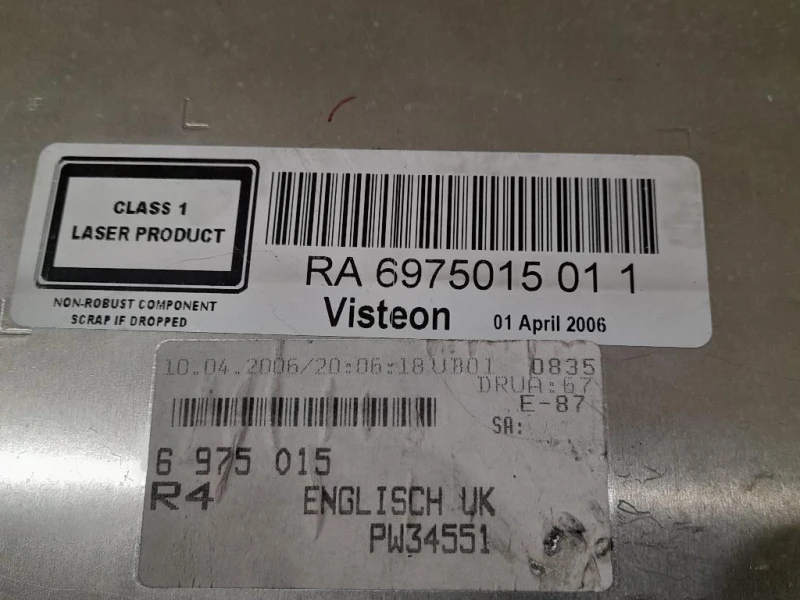 Unità Autoradio RA6975015011 Bmw Serie 1 E87 Berlina 2005