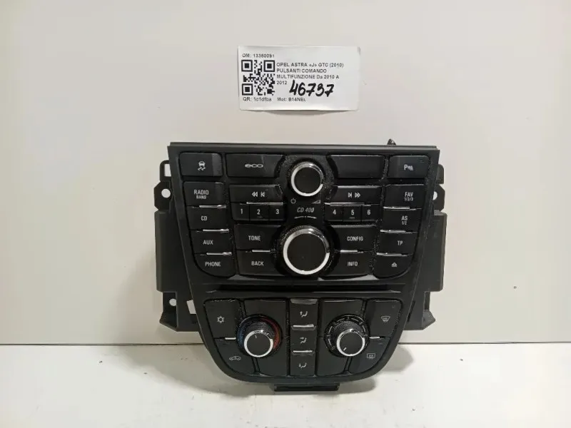 Pulsanti Comando Multifunzione 13360091 Opel Astra J GTC 2010
