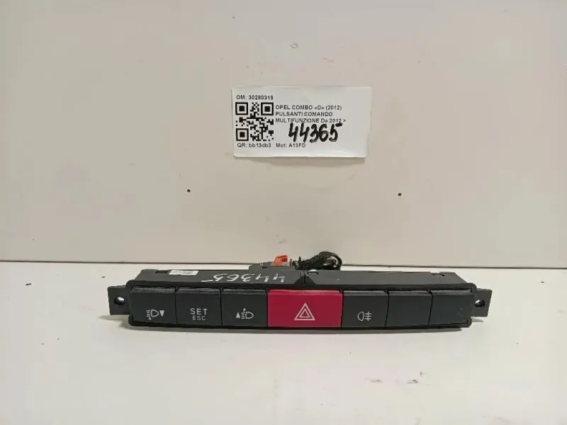 Pulsanti Comando Multifunzione 30280319 Opel Combo D 2012