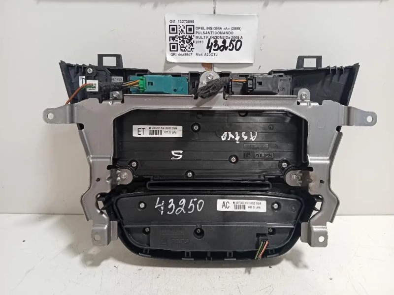 Pulsanti Comando Multifunzione 13273095 Opel Insignia A 2009