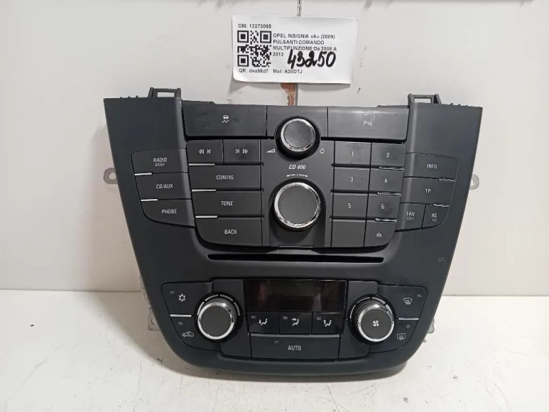 Pulsanti Comando Multifunzione 13273095 Opel Insignia A 2009