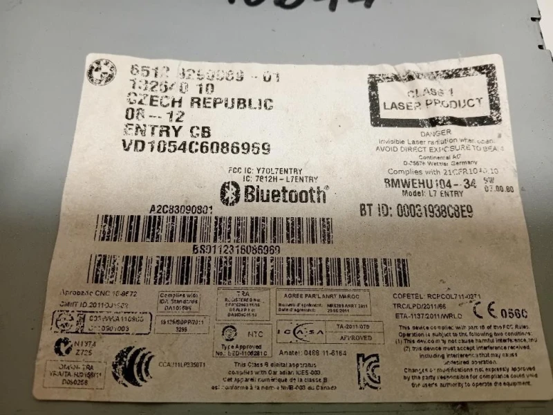 Unità Autoradio 6512 9290989 01 Bmw Serie 1 F20 Berlina 2012