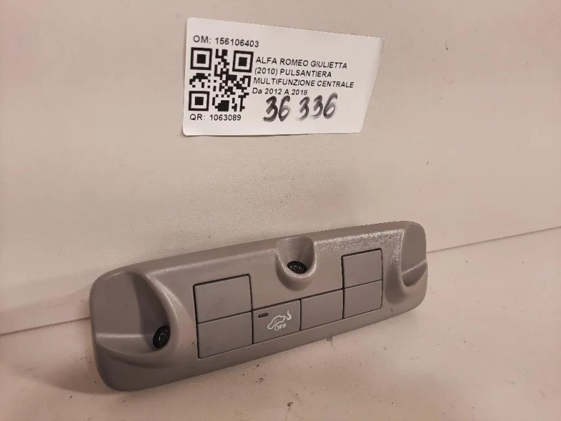 Pulsantiera Multifunzione Centrale 156106403 Alfa Romeo Giulietta 2010